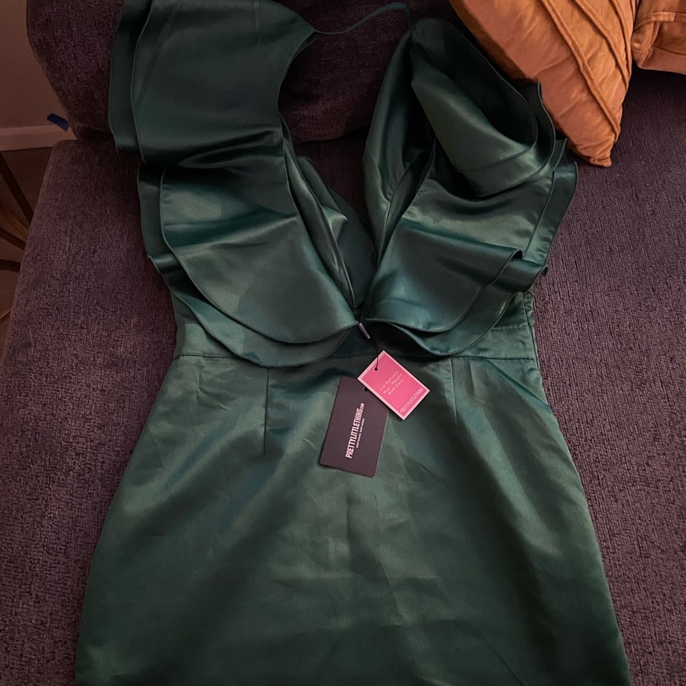 Emerald Green Mini Dress